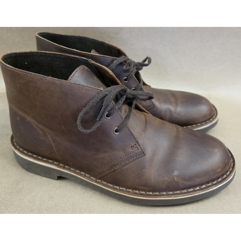 Clarks Boots (sz 8.5 M) Mens Brown Leather Chukka Lace Up Comfort Casual 15522